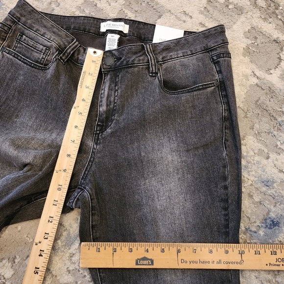 NWT Lane Bryant Pearl Embellished Kick Boot charcoal Super stretch jeans Sz 16P - Picture 7 of 16